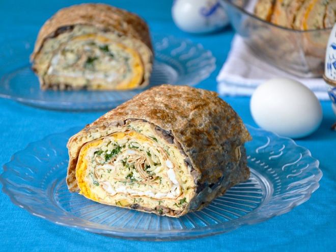 Рецепт рулета из лаваша с грибами