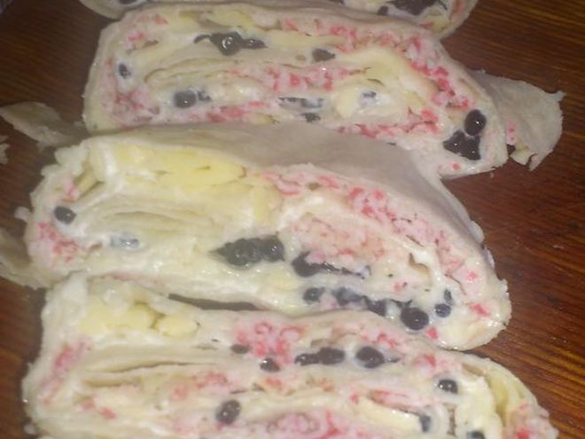 Рецепт рулета из лаваша с икринкой