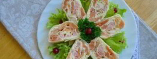 рулет из лаваша с креветками. Шаг 4