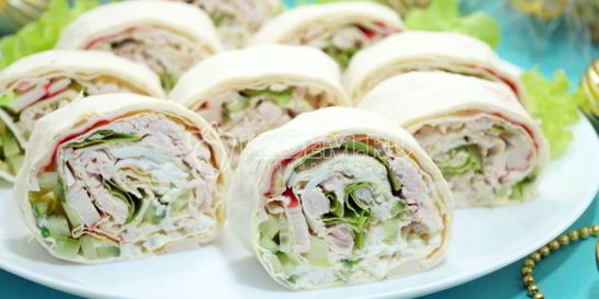 Рулет из лаваша Северное сияние