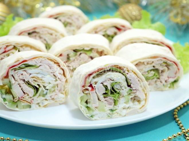 Рецепт рулета из лаваша северное сияние