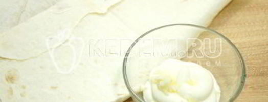 рулет из лаваша северное сияние. Шаг 2