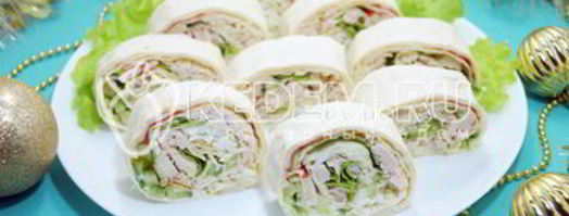 рулет из лаваша северное сияние. Шаг 6