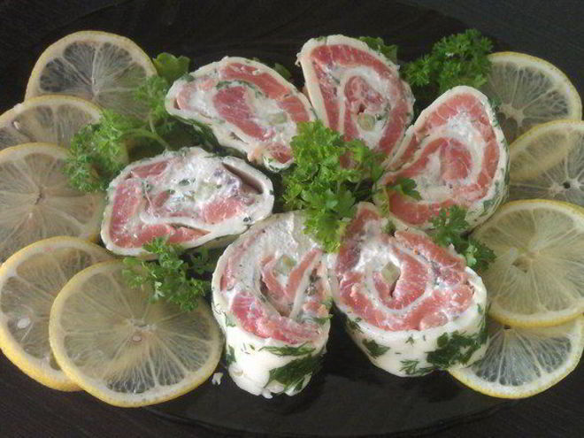 Рецепт рулета из лосося