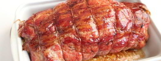 рулет из свинины с вяленой брусникой и пореем. Шаг 16