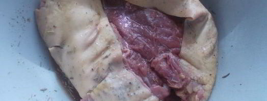 рулет из утки с финиками и орехами. Шаг 13