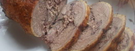 рулет из утки с финиками и орехами. Шаг 21