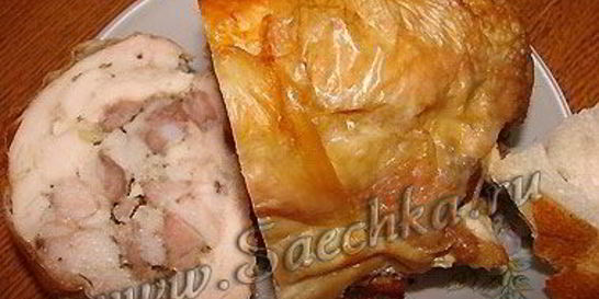 Рулет куриный со свининой