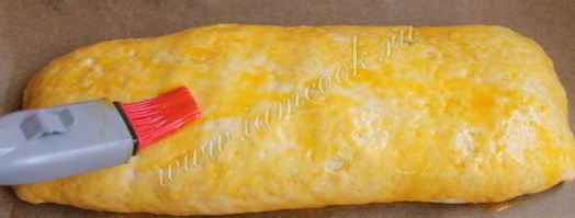 рулет с фаршем и сыром. Шаг 6