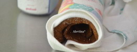 рулет шоколадный с арахисовой пастой. Шаг 4