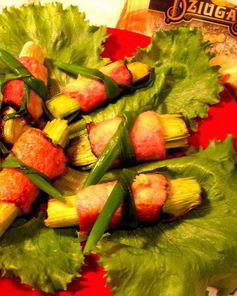 Рулетики-букетики под сыром Джюгас