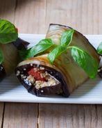 Рулетики из баклажанов с грецкими орехами