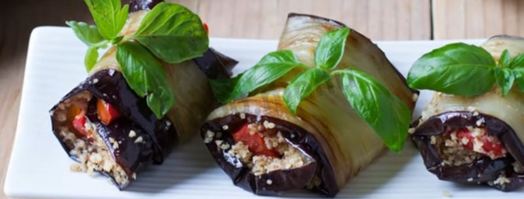 рулетики из баклажанов с грецкими орехами. Шаг 12