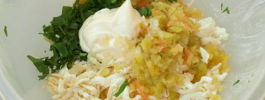 рулетики из баклажанов с плавленым сыром и болгарским перцем. Шаг 5