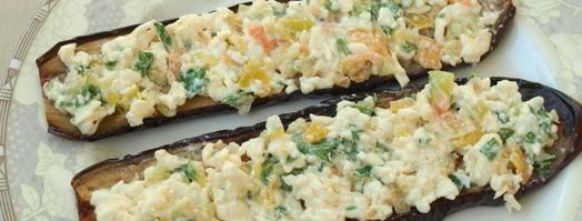 рулетики из баклажанов с плавленым сыром и болгарским перцем. Шаг 6