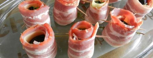 рулетики из бекона с черносливом. Шаг 2