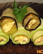 Рулетики из кабачков и баклажанов