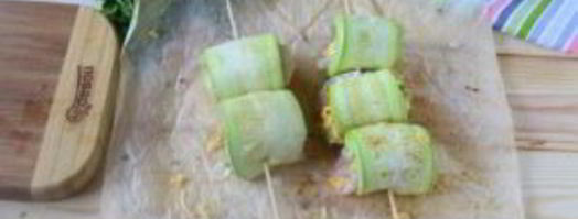 рулетики из кабачков с куриной грудкой. Шаг 6