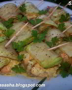 Рулетики из кабачков с морковной начинкой