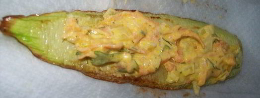 рулетики из кабачков с морковной начинкой. Шаг 4