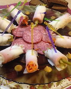 Рулетики из сала