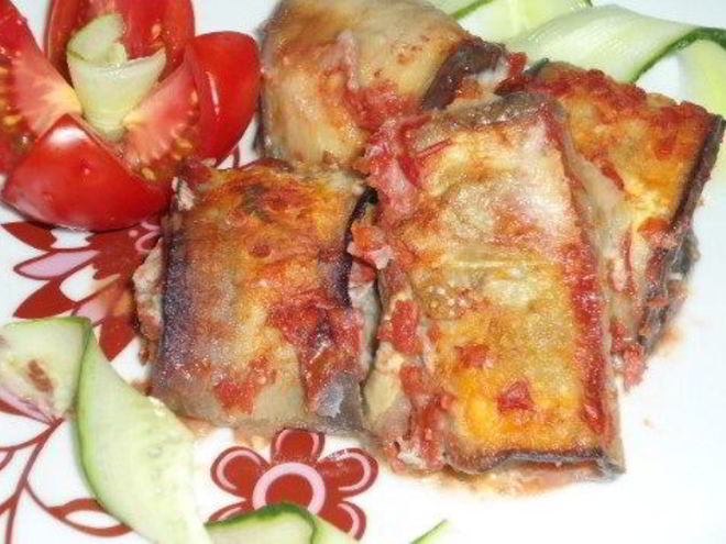 Рецепт рулетов из баклажанов с мясом