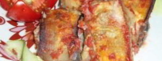 рулеты из баклажанов с мясом. Шаг 8