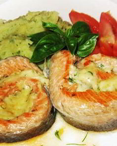 Рулеты из форели с сыром