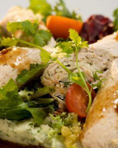 Рулеты из свинины с укропным пюре