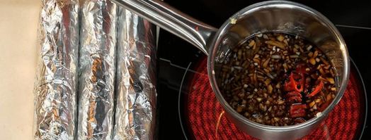 рулеты из свинины с укропным пюре. Шаг 5