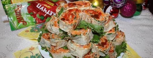 рулеты с морковью по-корейски. Шаг 16