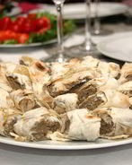 Рулеты с печеночным паштетом