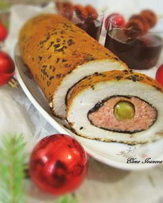 Рыбный рулет с оливками