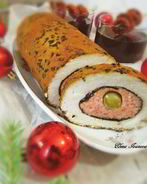 Рыбный рулет с оливками