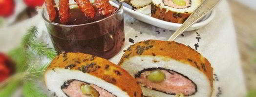 рыбный рулет с оливками. Шаг 15