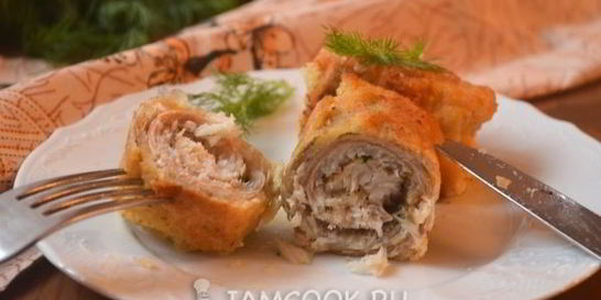 Рыбные рулетики из хека