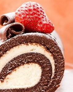 Шоколадный рулет Буше де ноэль с маскарпоне