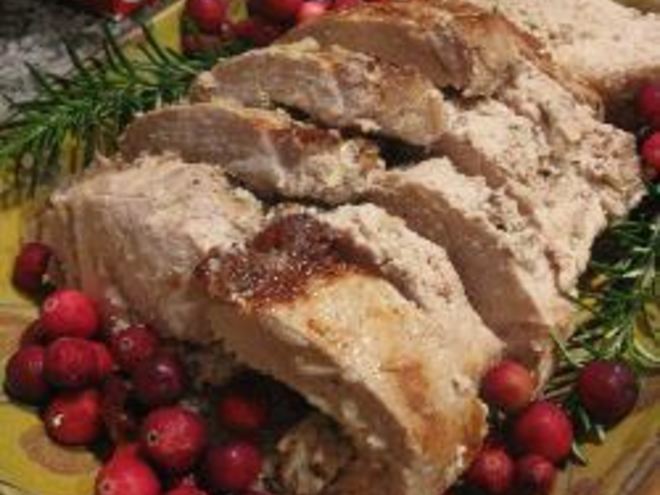 Рецепт свиного рулета с грибной начинкой