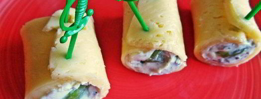 сырные рулетики с киви. Шаг 17