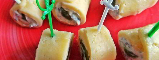 сырные рулетики с киви. Шаг 18