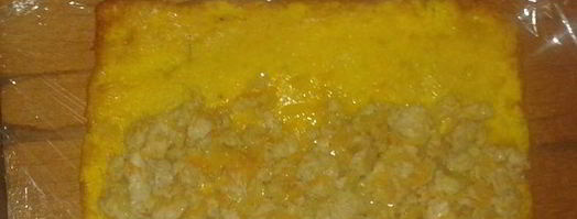 тыквенно-чесночный рулет с рыбной начинкой. Шаг 9