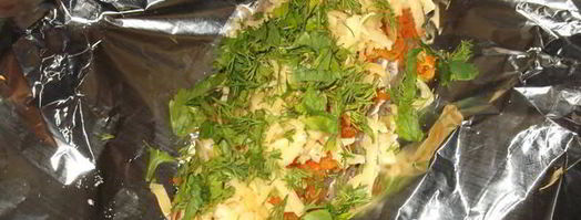 запеченные рулеты из скумбрии. Шаг 7