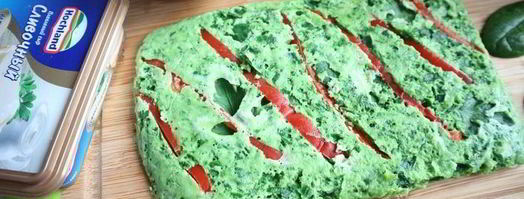 зеленый рулет с креветками и болгарским перцем. Шаг 11