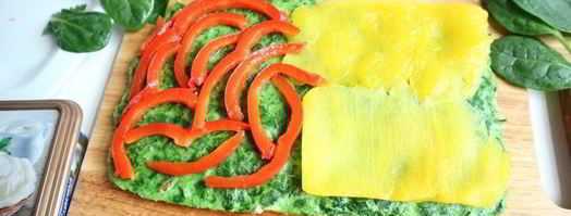 зеленый рулет с креветками и болгарским перцем. Шаг 13