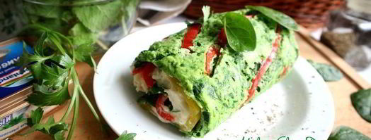 зеленый рулет с креветками и болгарским перцем. Шаг 16