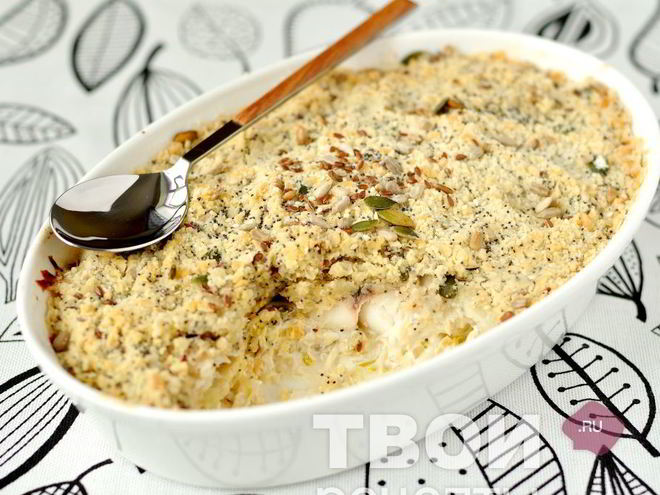Рецепт рыбного крамбла