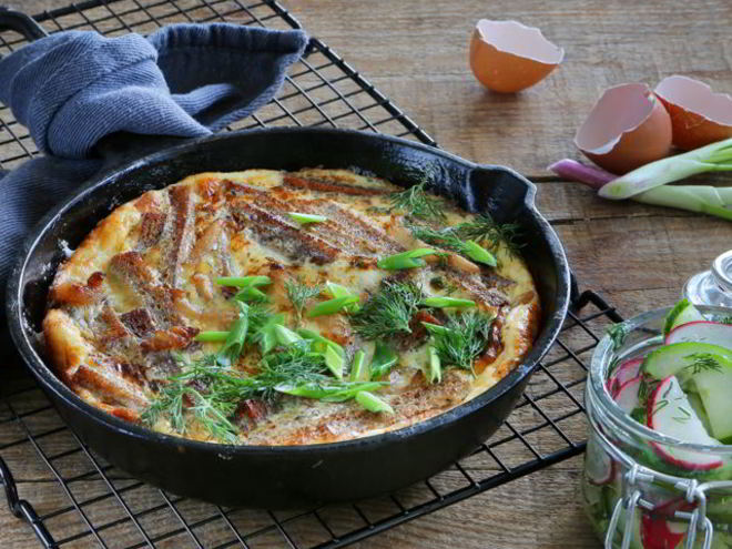 Рецепт сала с хлебом и яйцом