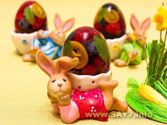 Рецепт сладких заливных яиц