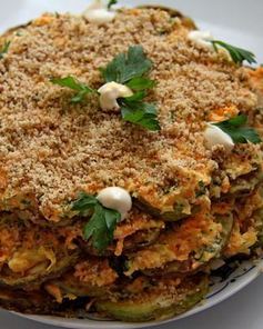 Слоеная закуска из кабачков