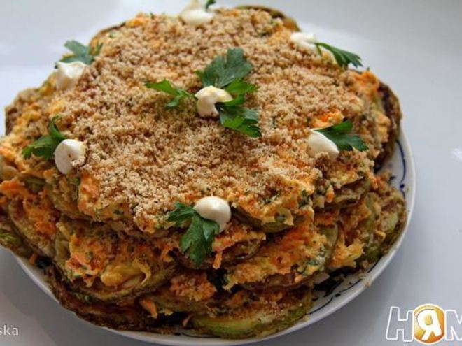 Рецепт слоеной закуски из кабачков